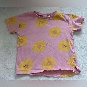 Zara Pink Tshirt with Sunflowers​